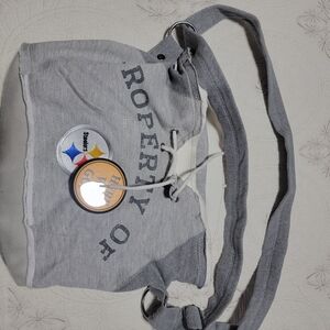 STEELERS Gray Shoulder Bag with Patches
